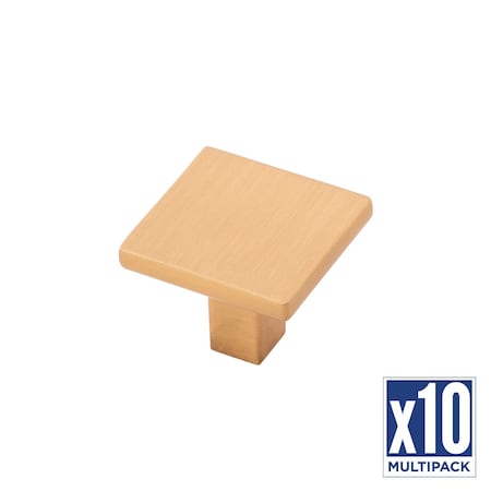 Hickory Hardware Knob 1-1/4 Inch Square, 10PK HH075341-BGB-10B